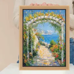 Contemporary Gold With Black Picture Frame 11x17 frame