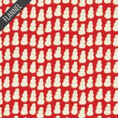 Frosty Snowman Flannel in Jolly Red (f25813) | Art Gallery Flannel | AGF Studio | Art Gallery