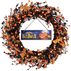 20 Inch Black Halloween Wreaths