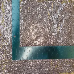 1 Yard 3mm Mini Shiny Sequins on Poly Spandex Mesh Fabric Sparkly Stretch 58"-60" Width Rose Gold