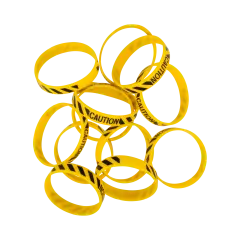 CAUTION RUBBER BRACELETS