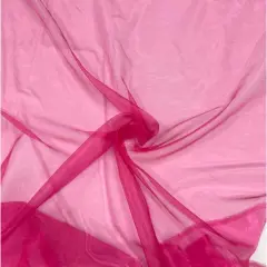 1 Yard Sheer Organza Fabric Crisp Lightweight Elegant Material for Decor Fashion Crafts Fuchsia