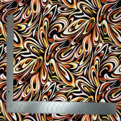 1 yard Liverpool knit geometric print fabric for skirts tops cardigans and crafts 60 inches wide Taupe