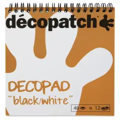 DecoPatch Paper DecoPad - Black / White, 6" x 6"