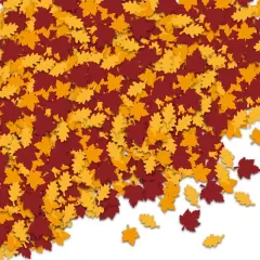 100PCS Fall Maple Leaves Confetti Thanksgiving Maple Leaf Table Confetti Fall Table Scatter Decorative Maple Leaves Sparkles for Thanksgiving Themed Baby Shower Kids Birthday Party Decor