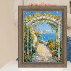 Wheat Leaf Gold With Silver Wash Picture Frame 24x48 frame