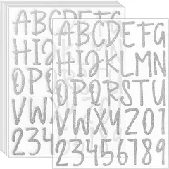 360 Pieces 10 Sheets Glitter Alphabet