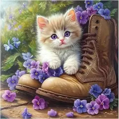 Diamond Art Painting Kits for Adults, Cat Diamond Art Kits for Beginners, 5D DIY Full Drill Gem Craft for Home Decor Gift 11.8x11.8inch, Animal