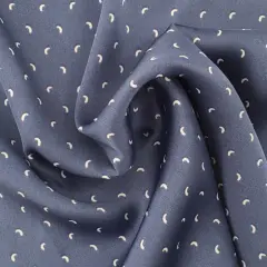 1 Yard Poly Dull Satin Navy/Ivory Woven Fabric, 57/58&Prime; Wide