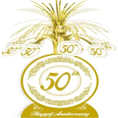 50th Anniversary Centerpiece Party Accessory (1 count) (1/Pkg)