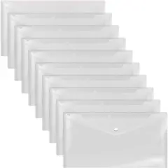 Products Clear Reusable Plastic Envelopes with Snap Closure