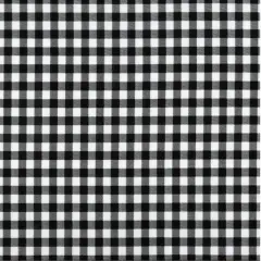 Easycare Gingham Large Black Polyester Cotton Fabric by the Yard