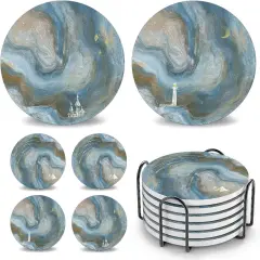 Cute Ceramic Stoneware Coaster Set