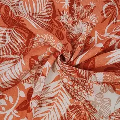 1 Yard Orange Breathable Rayon Crinkle Fabric Lightweight Textured Apparel 50/52" Wide