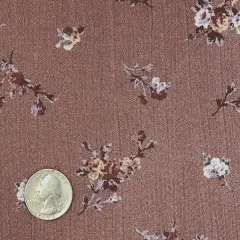 1 Yard Rose 100% Rayon Crinkle Fabric 50/52" Wide Lightweight Apparel Fabric