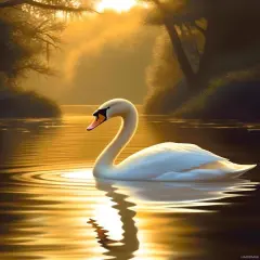 Animal Diamond Art for Adults, A Beautiful Swan in The Forest Full Round Gemstone Diamond Art Painting Arts Craft, Diamond Arts for DIY, Wall Art Decor 12x16 inch