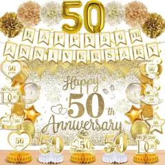 50th Golden Wedding Anniversary Decorations
