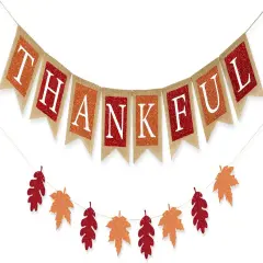 Fall Thankful Burlap Banner