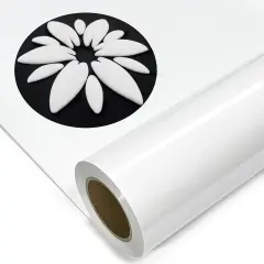 White Puff Heat Transfer 3D 12" x 5 ft