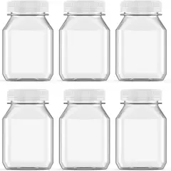 6 Pcs 6 Ounce Juice Bottles Plastic Bottles