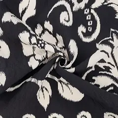 1 Yard Black Rayon Nylon Poplin Lightweight Apparel Fabric 57/58" Width