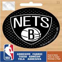 Licensed NBA Brooklyn Nets Logo On Solid Adhesive Fabric Badge