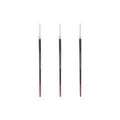 Creative Mark Powercryl Ultimate Acrylic Paint Brushes - Round Assorted Sets of 3, Artist Paint Brushes, 3 Diameters of Synthetic Hair Filament, Fine Control of Heavy Acrylics, Water Soluble Oils, and More