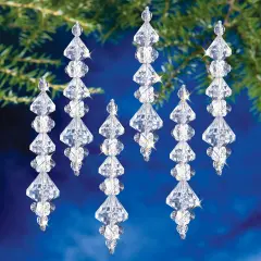The Beadery Christmas Ornament Kit 6/Pkg-Diamond Drops Ornament