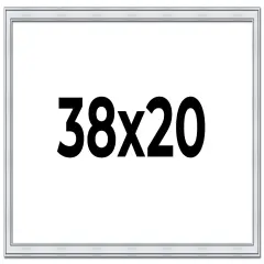 Classic Silver Picture Frame - UV Acrylic, Backing Board, Hanging Hardware Included