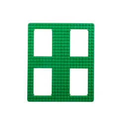 Strictly Briks Toy Building Block, Big Bricks Stackable Baseplates with Gaps, Large Pegs for Toddlers, 100% Compatible with All Major Brands, Green, 1 Piece, 13.75x16.25 Inches