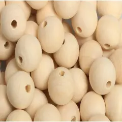 3/4"Wooden Round Beads 100pcs Unfinished Natural Loose Beads Spacer Beading Supplies Jewelry Findings Charms