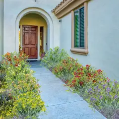 10 Bundles Artificial Flowers Outdoor UV Resistant Fake Flowers No Fade Indoor Faux Hanging Plants Window Box Garden Front Porch Decorating (Deep Red)