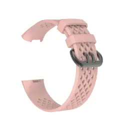 Insten Silicone Watch Band Compatible with Fitbit Charge 3, Charge 3 SE, Charge 4, and Charge 4 SE, Fitness Tracker Replacement Bands for Men and Women, Pink