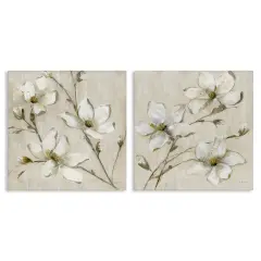 Stupell Industries Outstretched Dogwood Branches 2pc Canvas Set Design by Sally Swatland