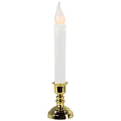Northlight LED Lighted Window Candle with Automatic Timer - 8.5" White