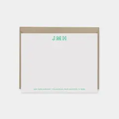 Modern Monogram Note Cards