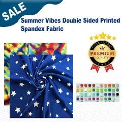 Summer Vibes Double Sided Printed Spandex Fabric