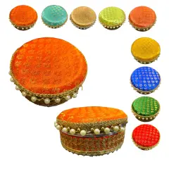 4 Ct Steel Ladoo Box 250 Grams Festival Special Stainless Steel Sweets Gift Box Perfect for Holi Diwali Rakhi Housewarmings Mithaai Desert Box Orange