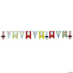 1st Birthday Little Man Cardboard Pennant Banner
