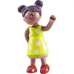 HABA Little Friends Naomi - 4" Girl Dollhouse Toy Figure with Pig Tails Multicolor