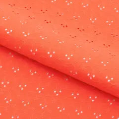1 Yard Eyelet Jacquard Stretch Fabric 4-Way Floral Polyester Spandex for Dance & Swimwear 53&Prime; Width Nemo