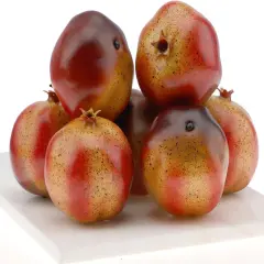 6 PCS Artificial Pomegranates Fake Realistic Simulation Fruits