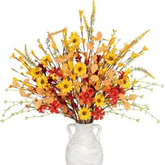 Artificial Fall Flowers 12 Pack Fall Floral Picks 17 Inch
