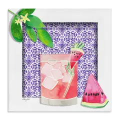 Stupell Industries Fruity Watermelon Drink Canvas Design by Hillary Holt