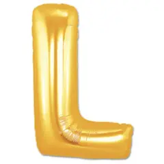 LETTER L FOIL BALLOON Metallic Gold