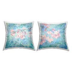 Cherry Blossom Sprigs 2 PC Decorative Printed Throw Pillow Set Design by Ann Marie Coolick, 18 x 7 x 18