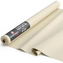 Exquisite Plastic Table Cover Roll &ndash; 40" x 300' Disposable Tablecloth Roll &ndash; Premium Thick 0.5 MIL Plastic Banquet Roll &ndash; Party Table Cover Roll for Events & Catering Ivory