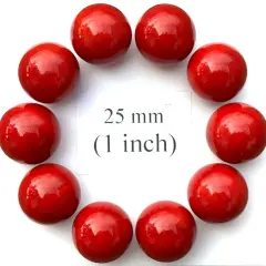 YOU CHOOSE COLOR Glass Marbles 25mm (1 inch) SHOOTER Taw Lot Red