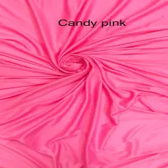 1 Yard Candy Pink Matte Stretch Lining Fabric For Dresses Dancewear Sewing Projects 60 Inches Wide