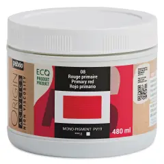 Pebeo Origin Acrylic Paint - Primary Red, 480 ml